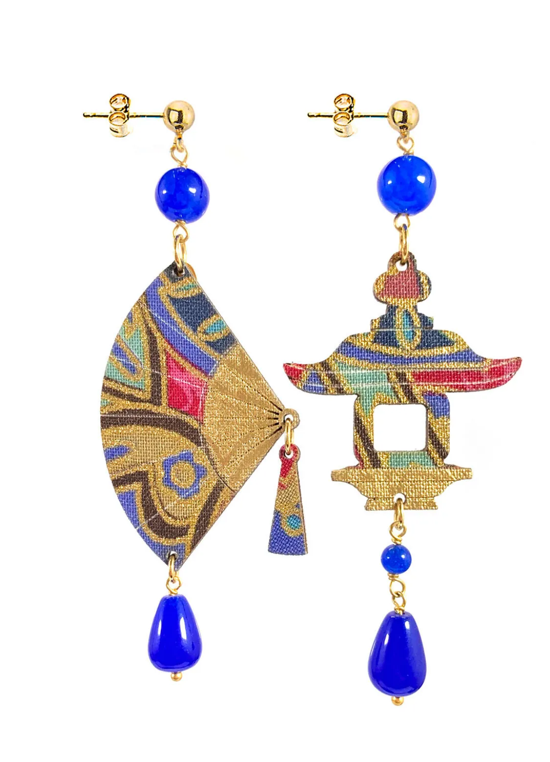 Orecchini Ventaglio Piccolo Blu