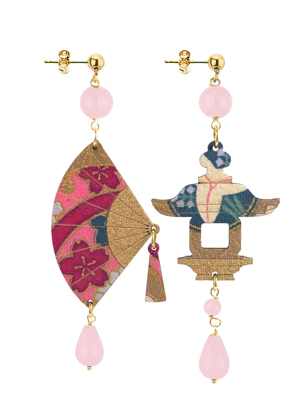 Orecchini Ventaglio Piccolo Rosa