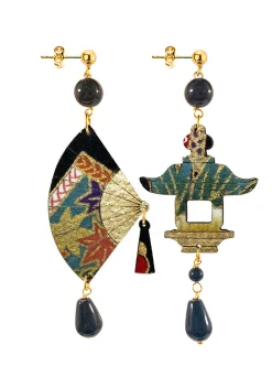 Orecchini Ventaglio Piccolo Nero