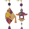 Orecchini Ventaglio Piccolo Viola