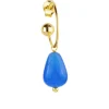 Orecchino Hoop Goccia Azzurro