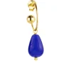 Orecchino Hoop Goccia Blu