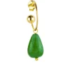 Orecchino Hoop Goccia Verde