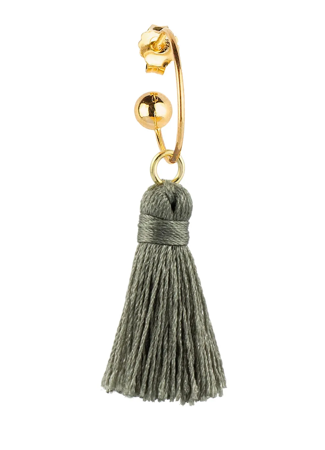 Orecchino Hoop Nappa Grigio
