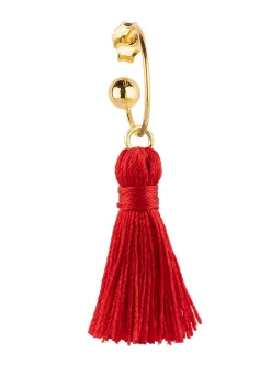 Orecchino Hoop Nappa Rossa