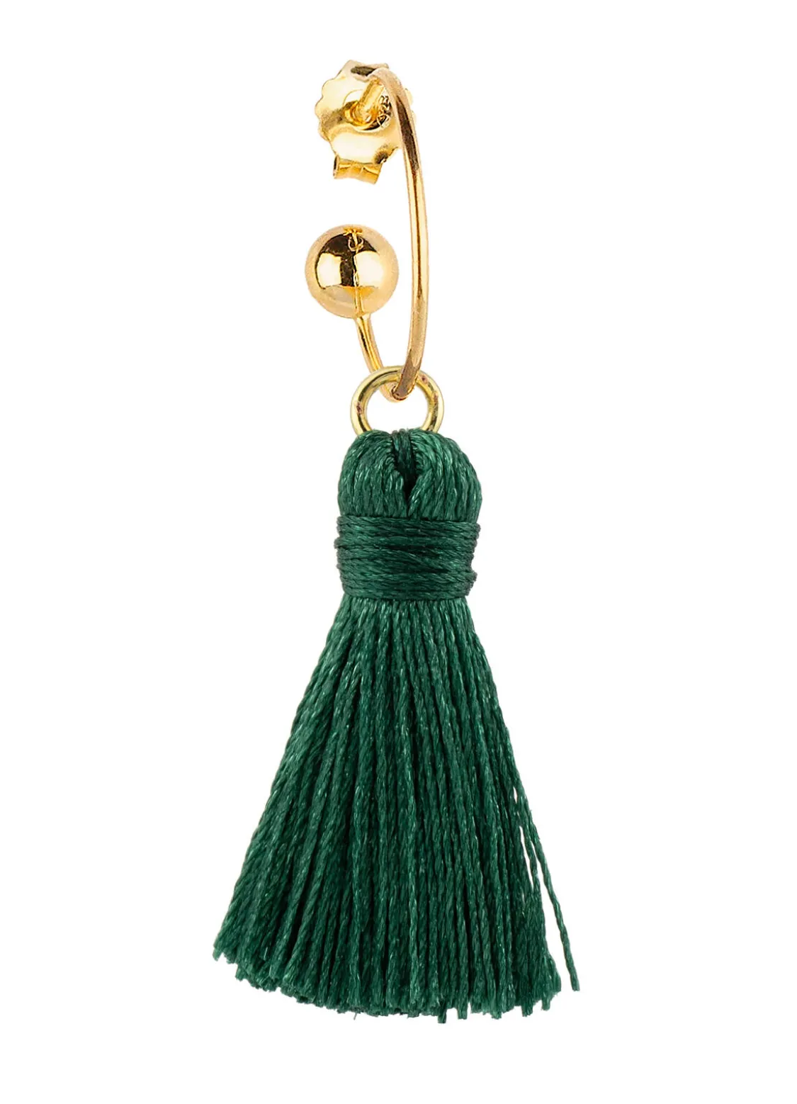 Orecchino Hoop Nappa Verde